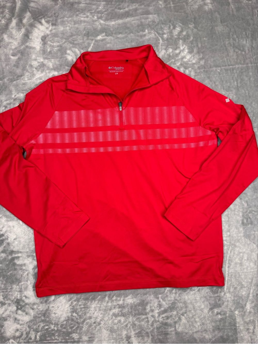 Columbia Golf Men's Red Quarter-Zip Lightweight Long Sleeve Pullover